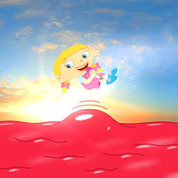 Annie Singing and Bouncing on Jello