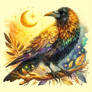 Celestial Raven of Twilight Dreams