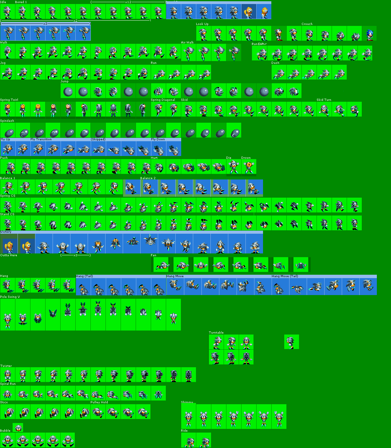 Modgen Silver Sprites Classic Silver The Hedgehog Sprites
