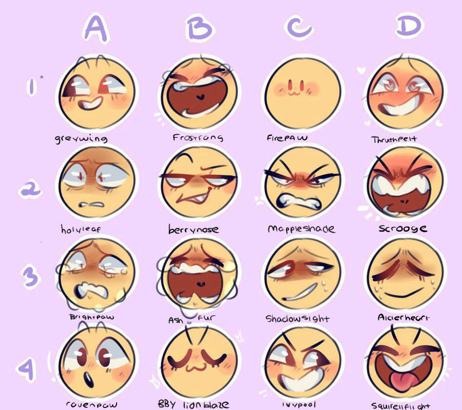 Expression Sheet Board by nightpawwzzz on DeviantArt