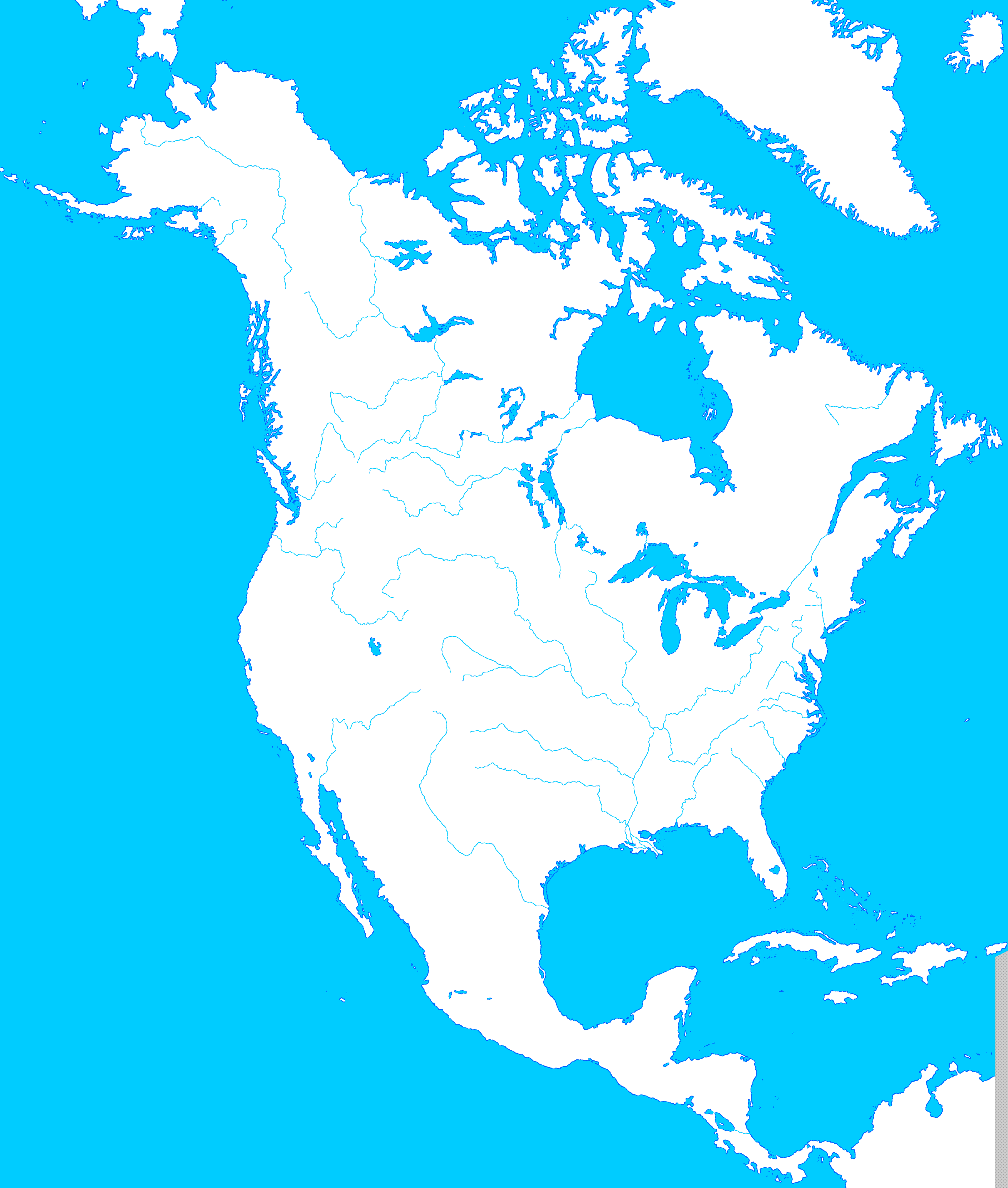 Blank Map Of The Americas