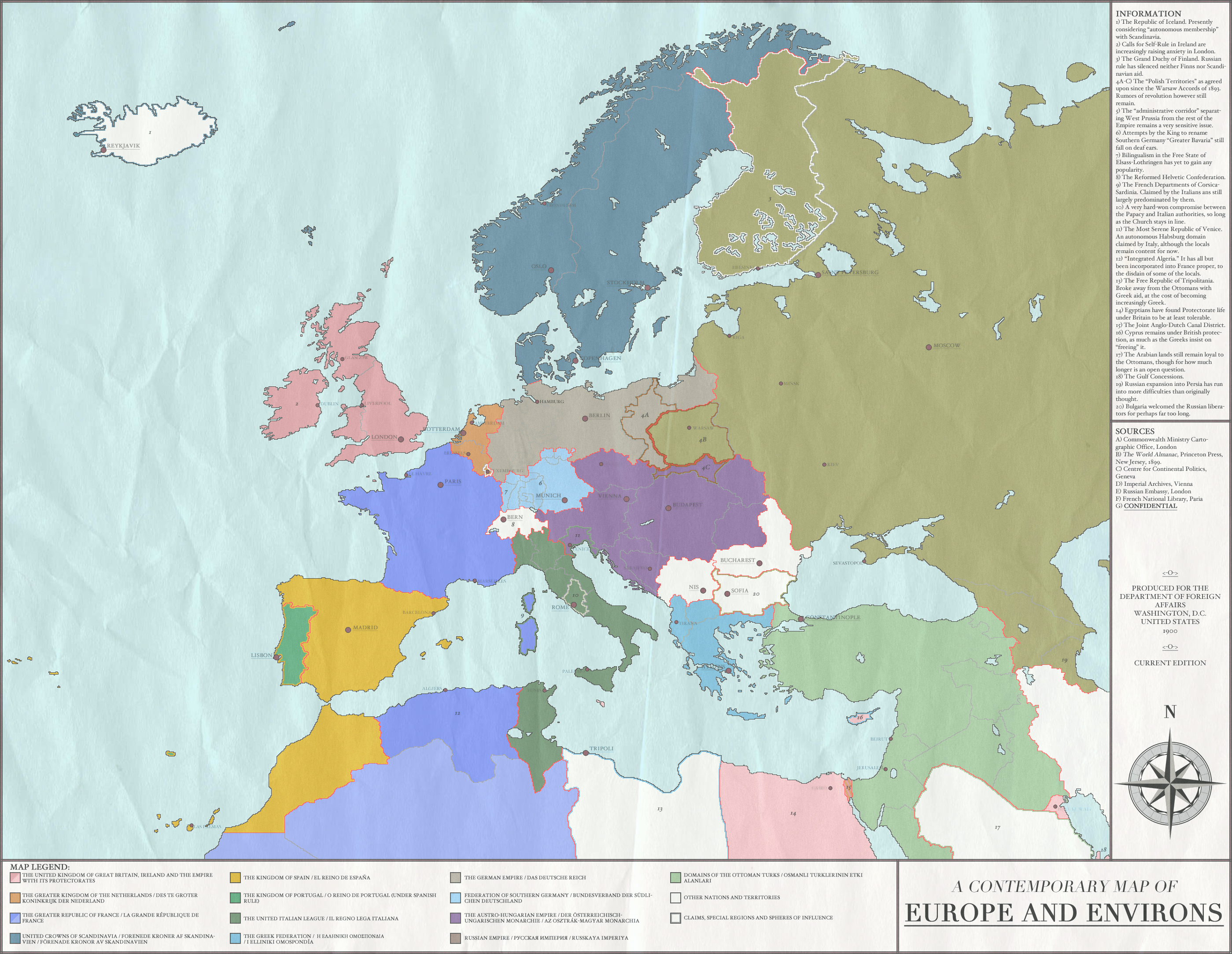 Continental Europe: 1900