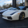 pearl white Lamborghini Gallardo convertible