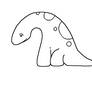 Baby Brontosaurus Lineart