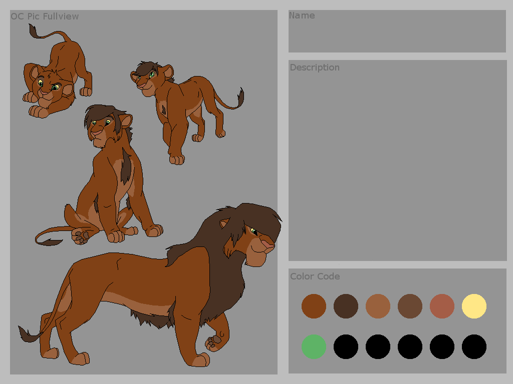 Lion King base 45~Male Lion Reference Base~