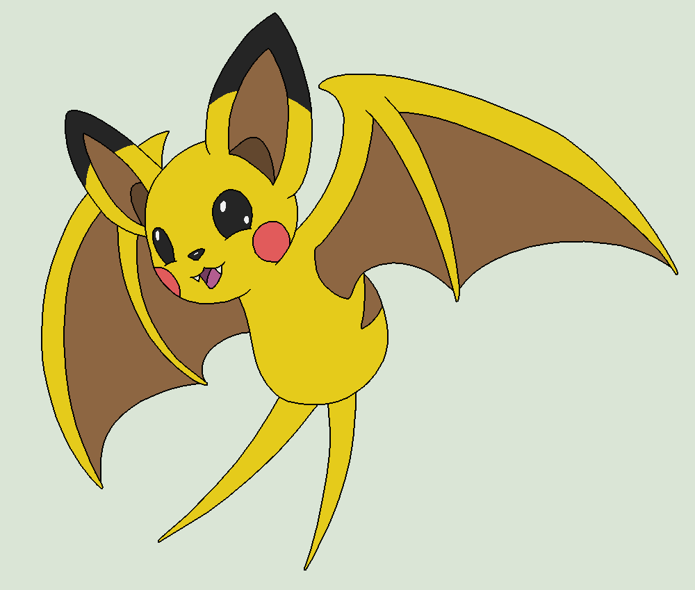 Pokemon Fusion Base 13~Pikabat~