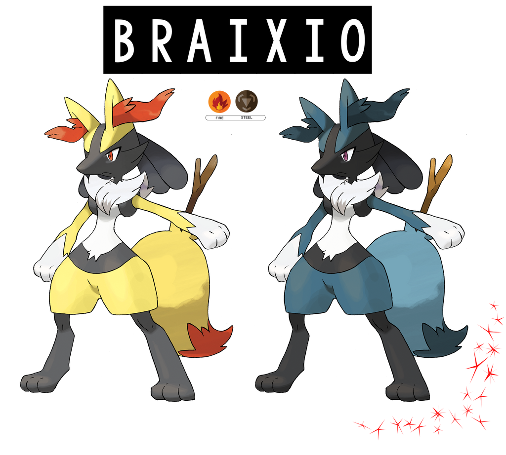 Pokemon Fusion Photoshop~Braixio~