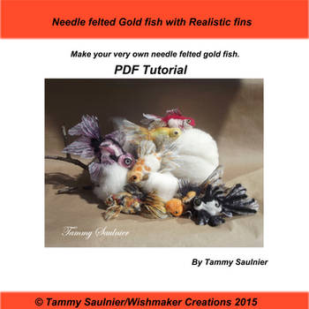 Needle felted gold fish tutorial -For Sale