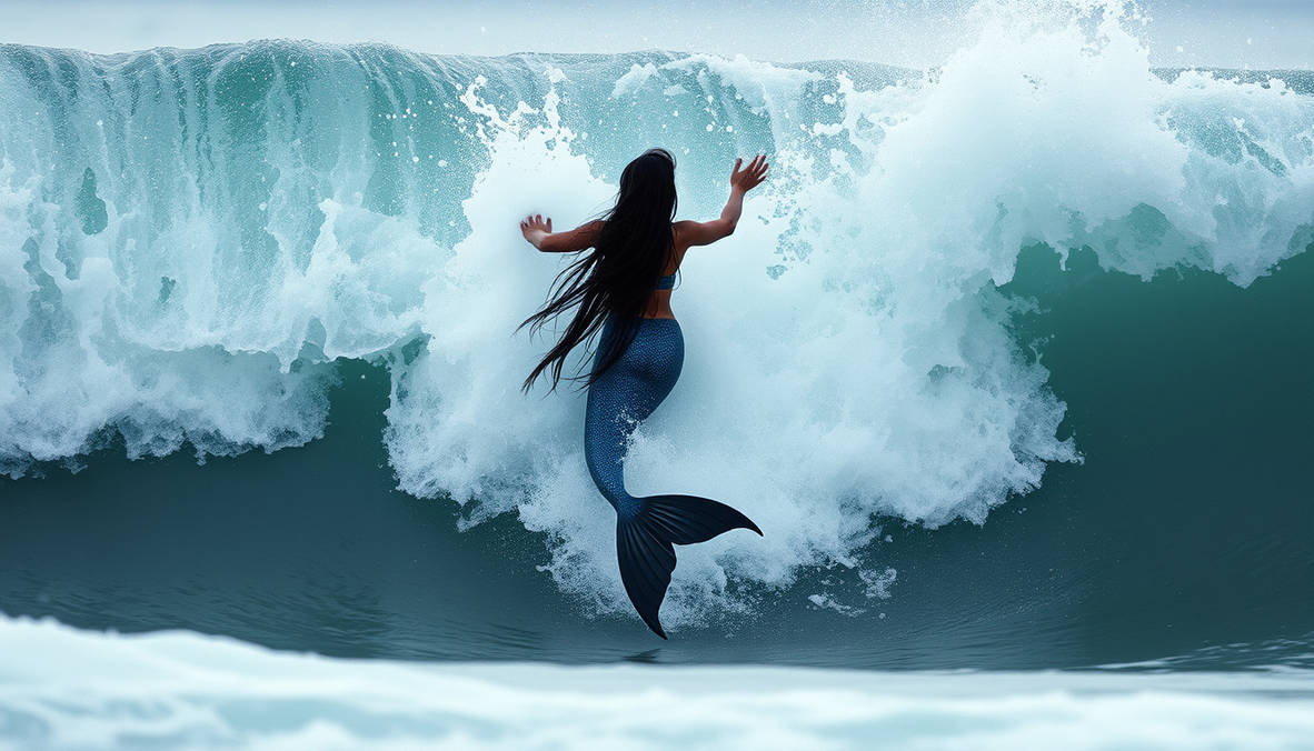 Mermaid Jumpy Mermaid on a waterslide by boriseng on DeviantArt