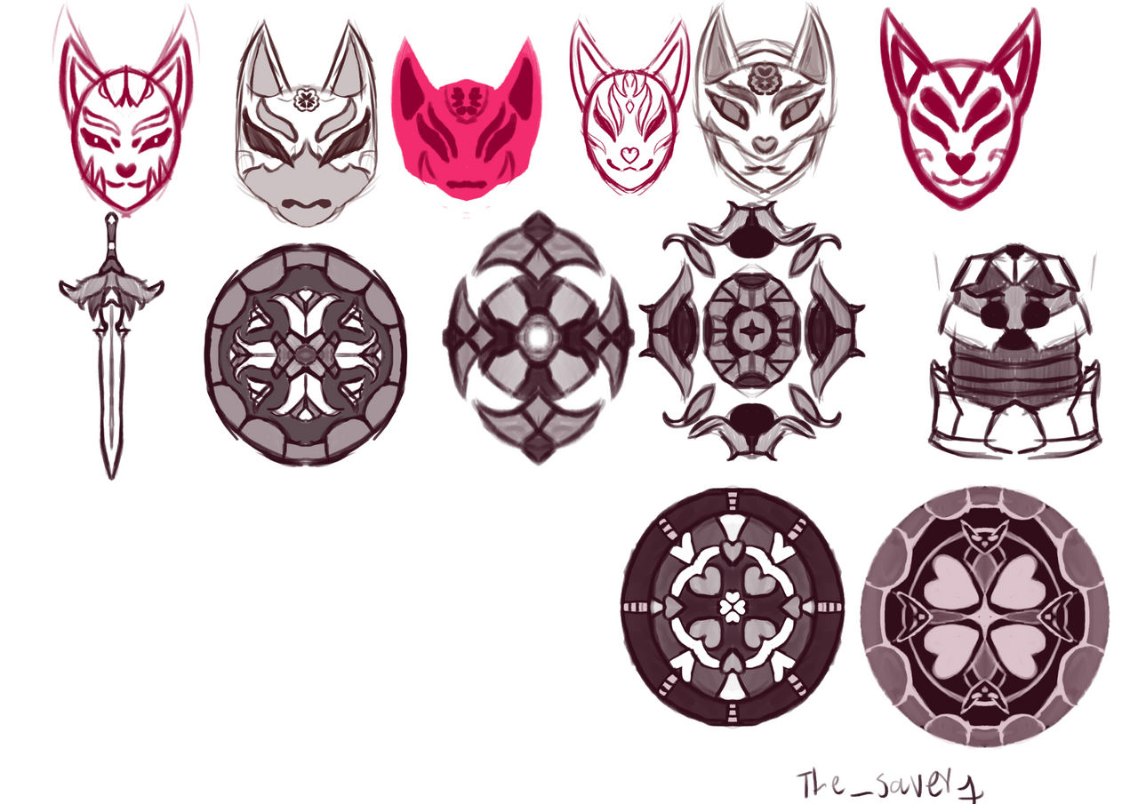 Kitsune Mask Examples Random sketches and designs of kitsune mask by Lego00232 on DeviantArt
