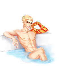 Lucio in the bath the Arcana game