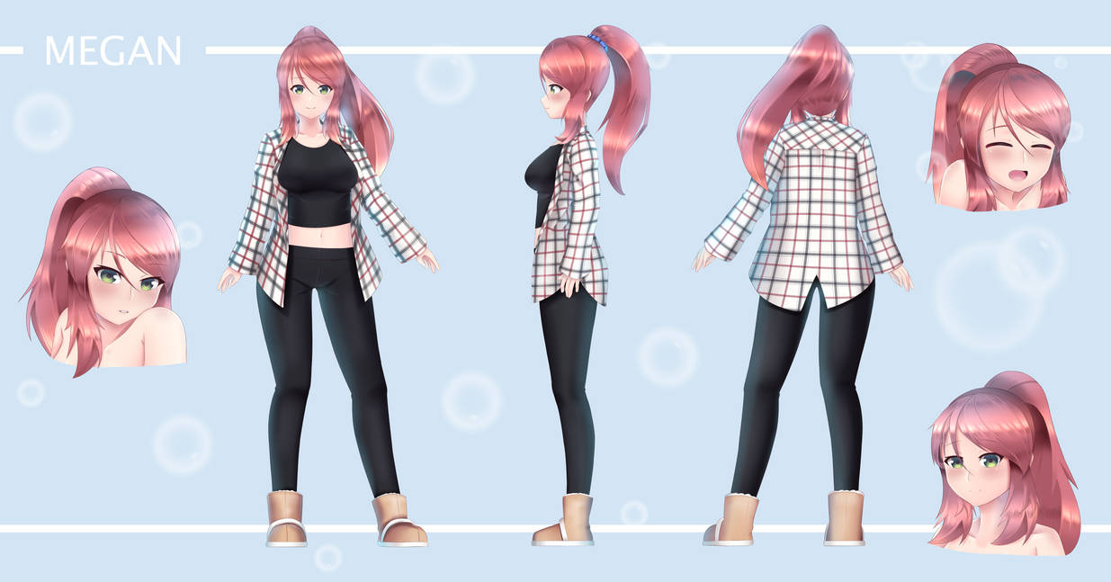 Layout Rant Megan Megan Reference Sheet by TyGuy94 on DeviantArt