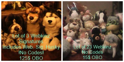 SOLD - Lot fo 3 Webkinz Sigs and Lot of 23 Webkinz