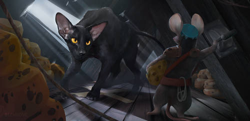 mouse and cat