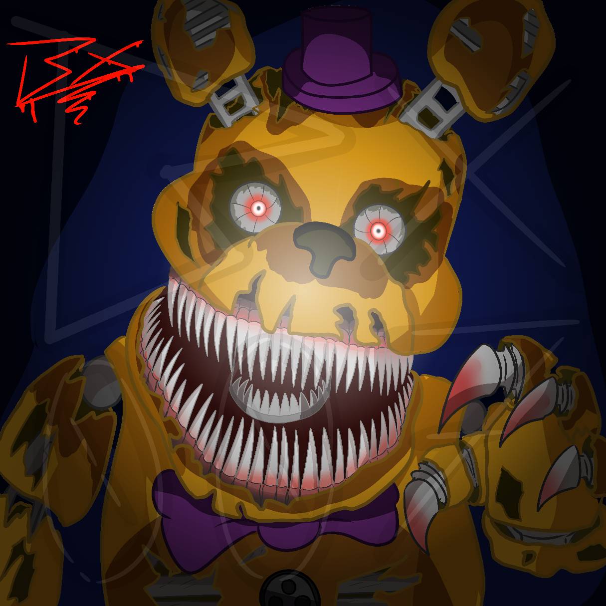 Fnaf4: N-Fredbear, Nightmare, N-Puppet by WellerInkson on DeviantArt