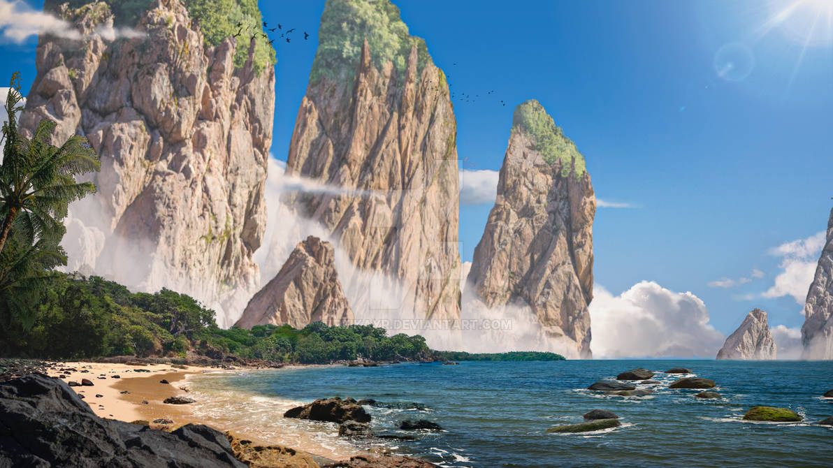 Giant Rocks Baech Giant rocks beach by Reikayr on DeviantArt