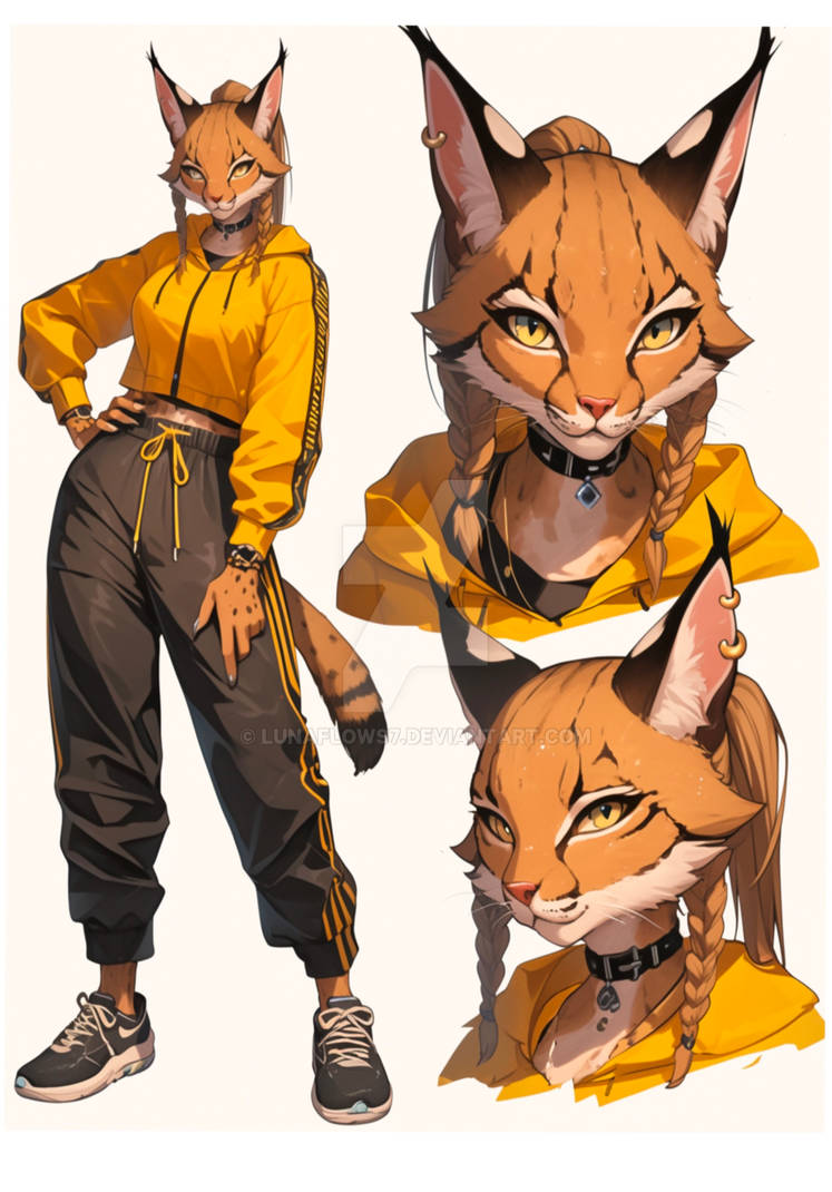 ADOPTABLE character of lynx (open) by Lunaflows7 on DeviantArt