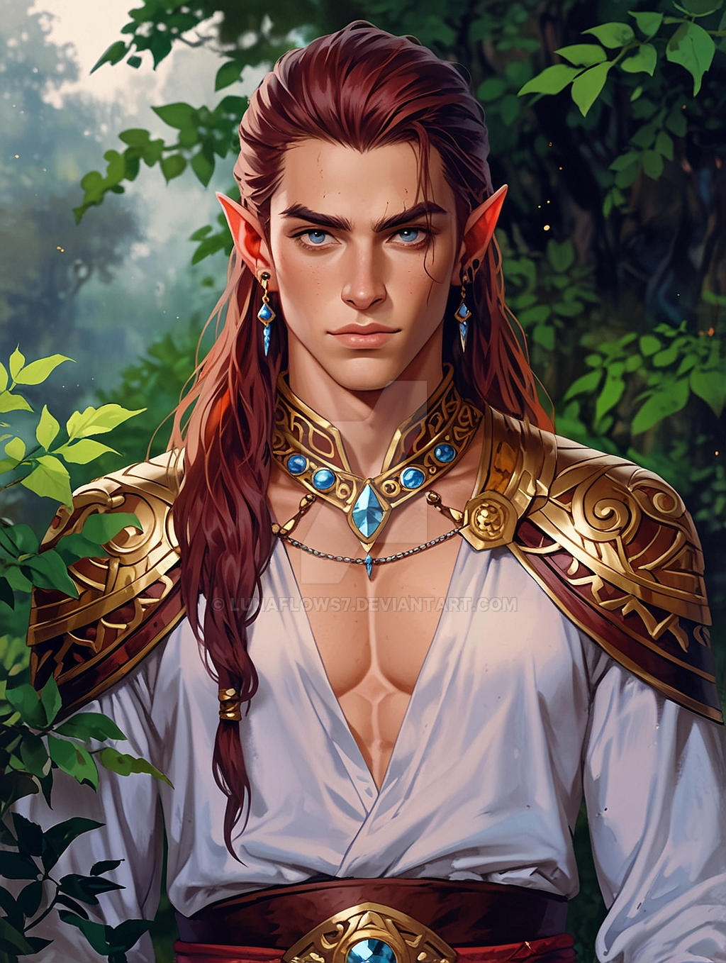 Adoptable elven portrait ( open) by Lunaflows7 on DeviantArt