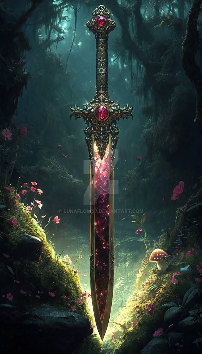 Adoptable magical ruby sword ( open) by Lunaflows7 on DeviantArt