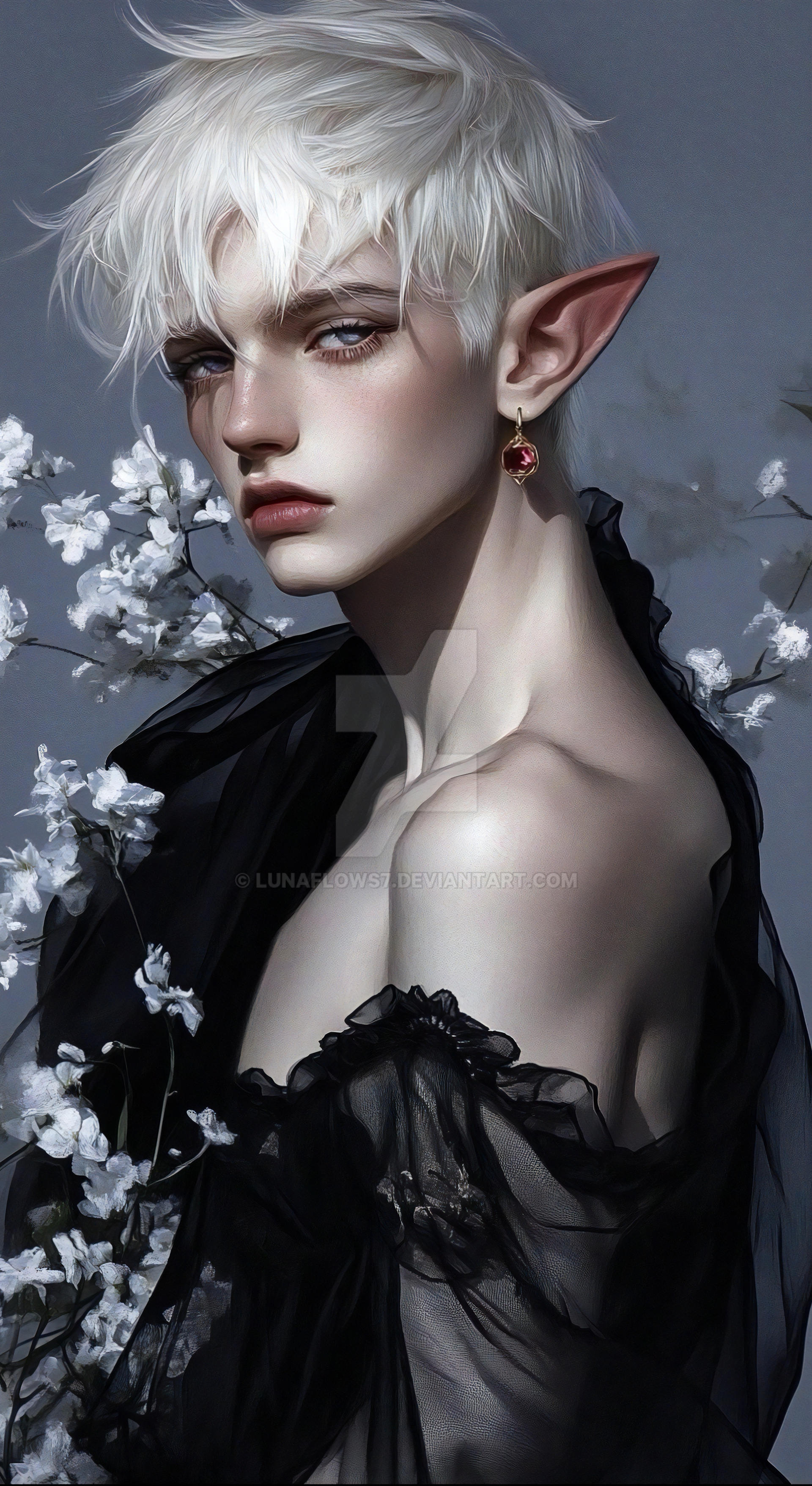 Adoptable elven portrait ( open) by Lunaflows7 on DeviantArt