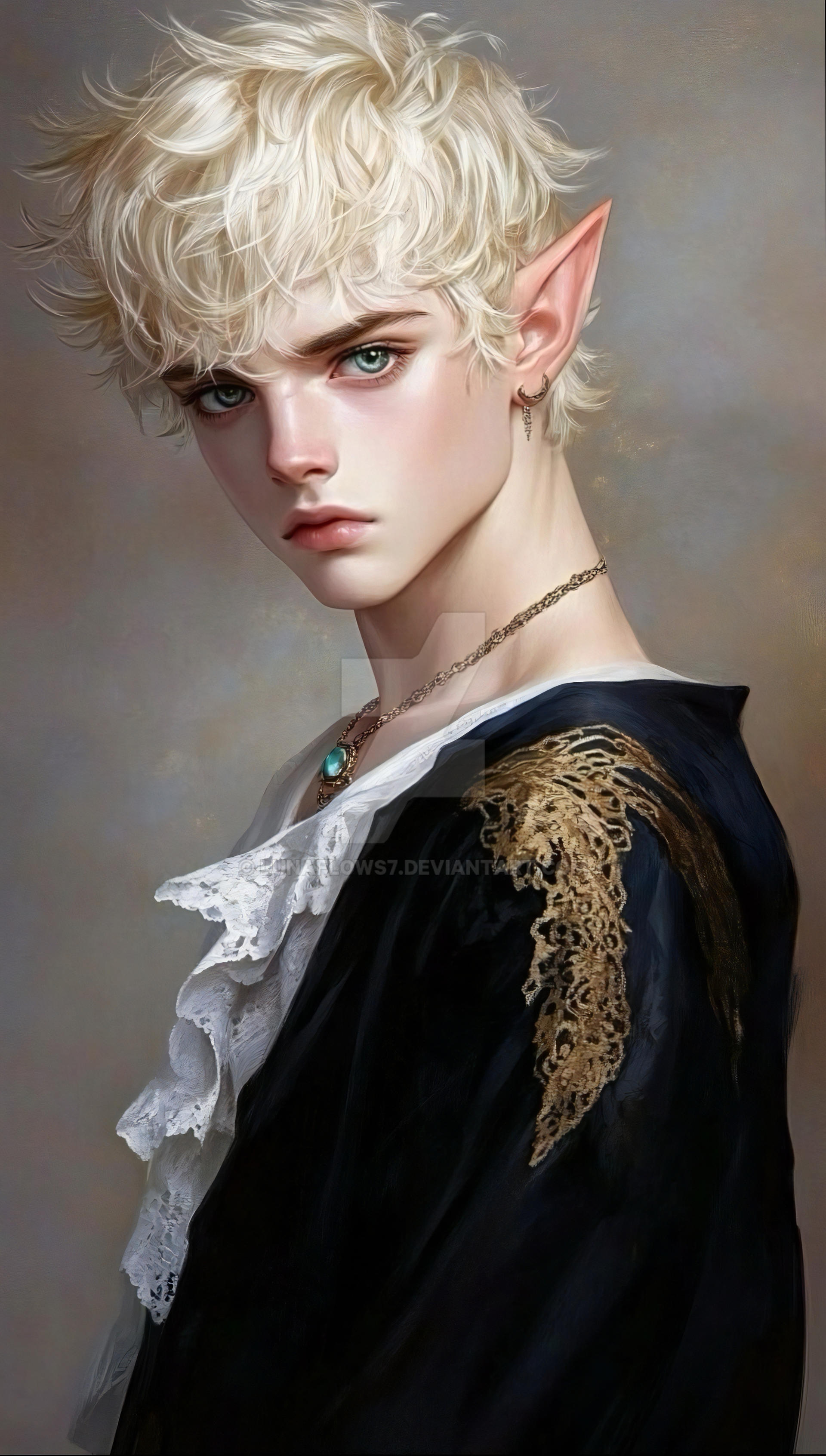 Adoptable elven portrait ( open) by Lunaflows7 on DeviantArt