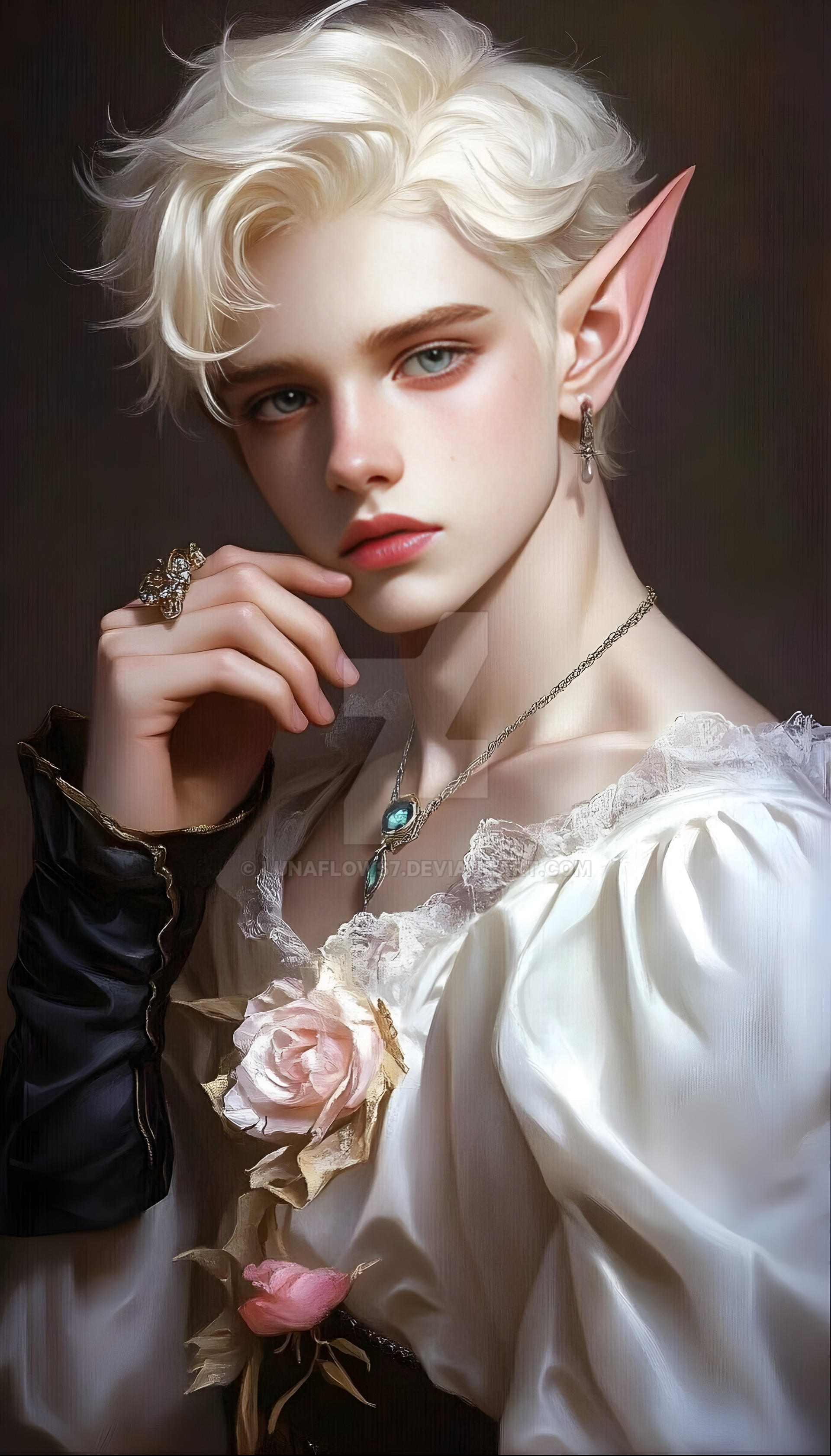 Elven portrait $1 sold by Lunaflows7 on DeviantArt