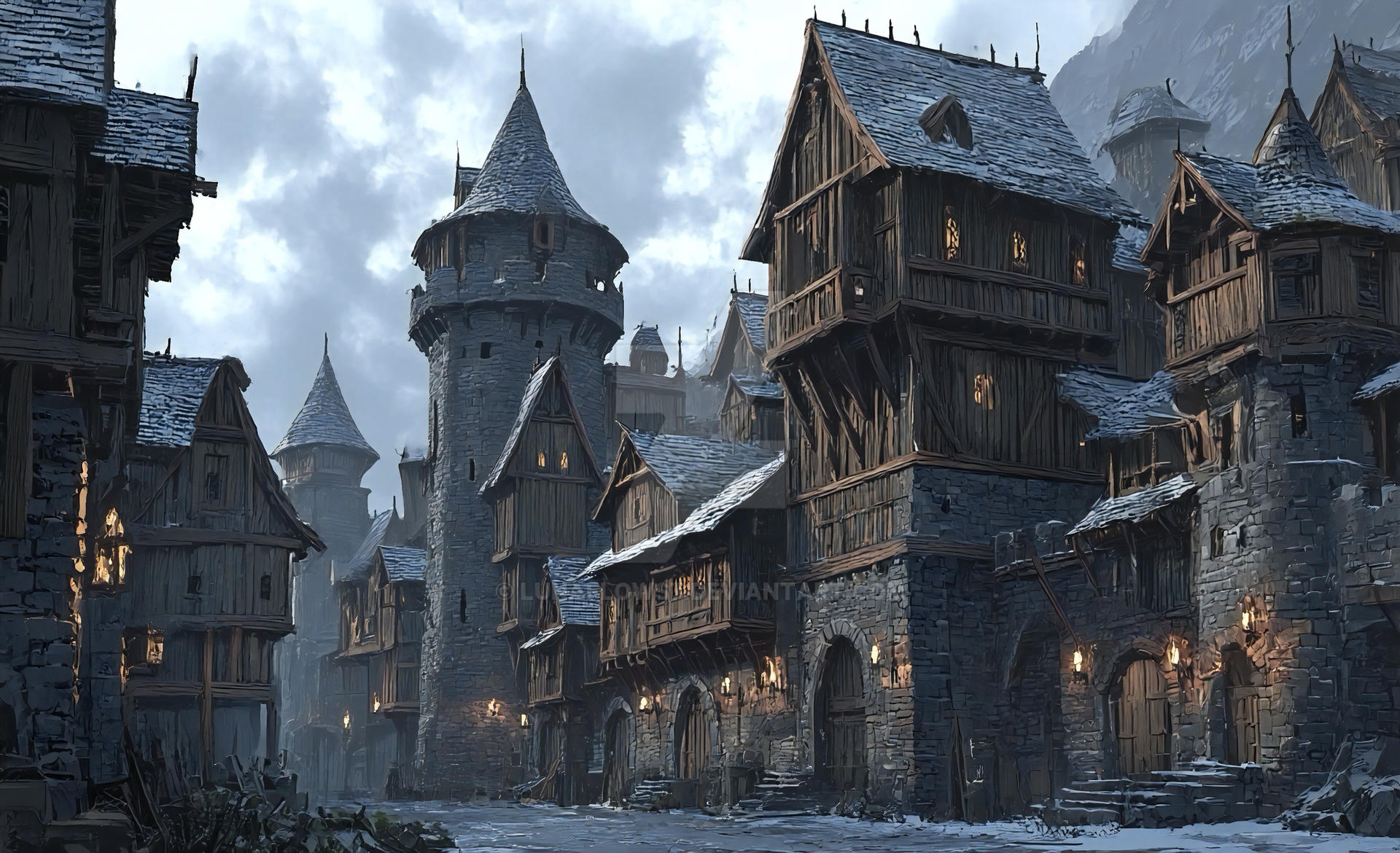 Fantasy Medieval Town Closed By Lunaflows7 On DeviantArt fantasy-medieval-town-closed-by-lunaflows7-on-deviantart