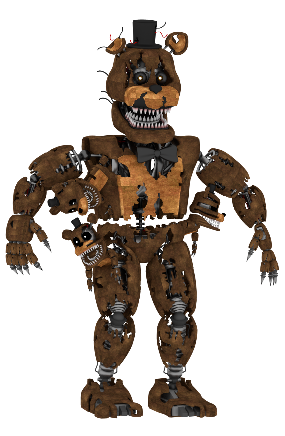 Nightmare FredBear Full Body by a1234agamer on DeviantArt