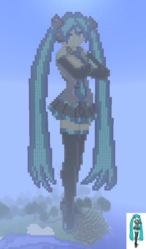 Hatsune Miku in Minecraft by CyberSamurai270 on DeviantArt