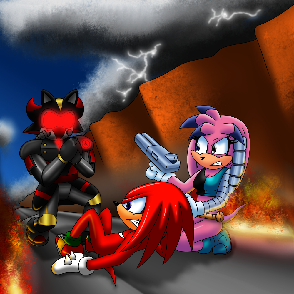 Knuckles and Julie-Su VS Coalition Berserker