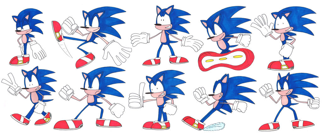 Sonic Poses 2007 By Genie Dragon On DeviantArt sonic-poses-2007-by-genie-dragon-on-deviantart