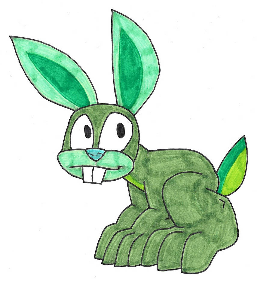 Green Bunny Rabbit by Genie-Dragon on DeviantArt