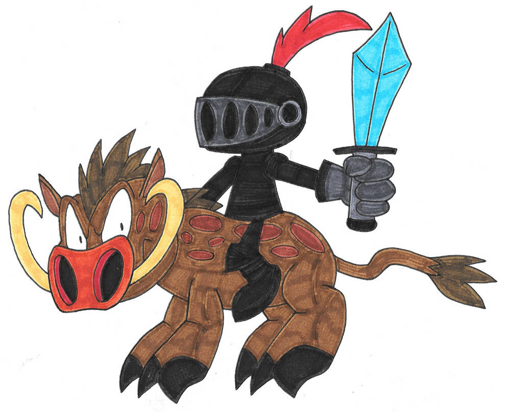 Boar-Rider Black Knight by Genie-Dragon on DeviantArt