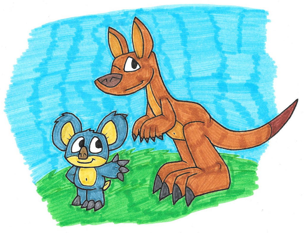 Koala and Kangaroo by Genie-Dragon on DeviantArt