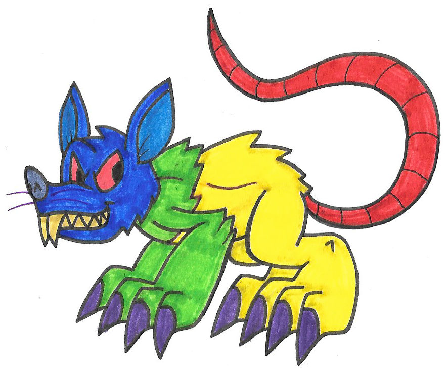 Rainbow Rat by Genie-Dragon on DeviantArt