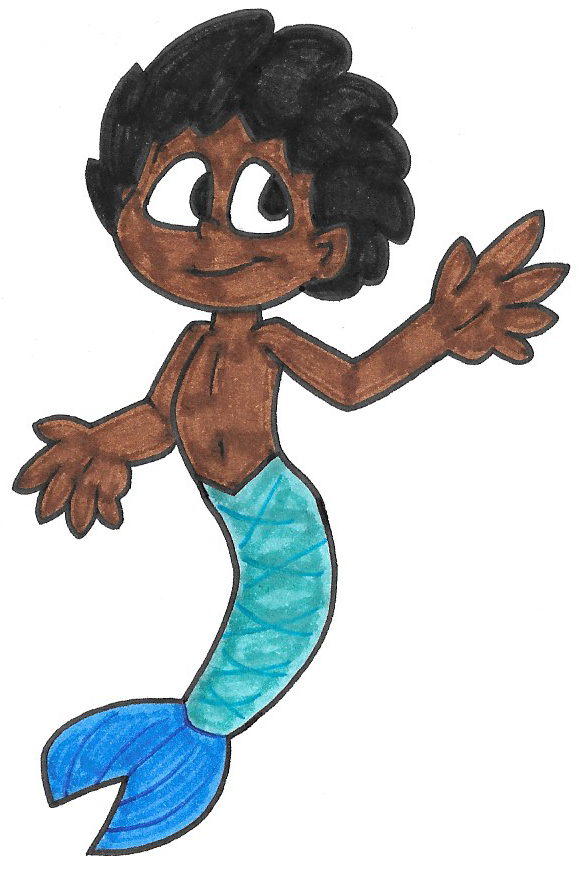 Dark Skinned Merboy by Genie-Dragon on DeviantArt