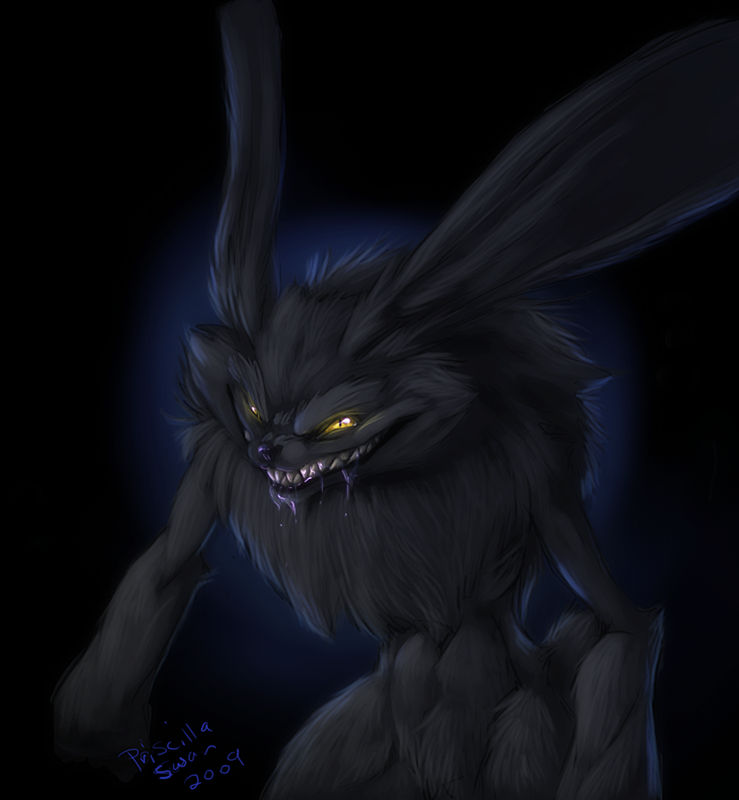 Evil Demon WereRabbit thing by ProjectKuraiOkami on DeviantArt