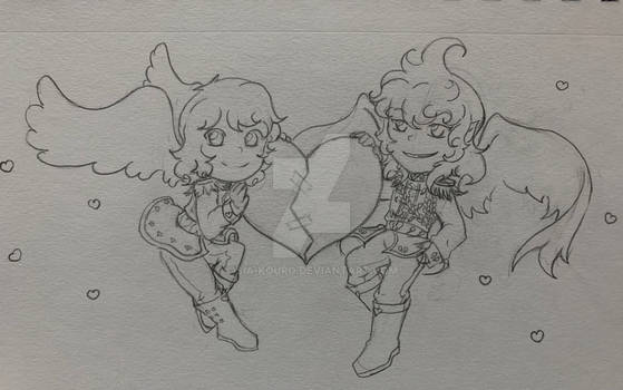 A and Q Cupid Chibis