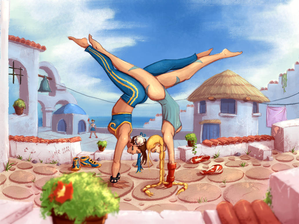 Street Fighter girls morning training by mrudowski
