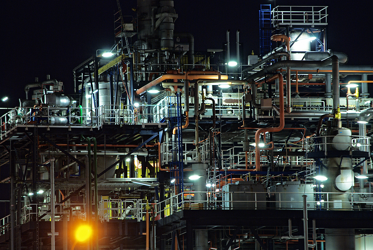 Refinery at night 4 by Subtleness on DeviantArt