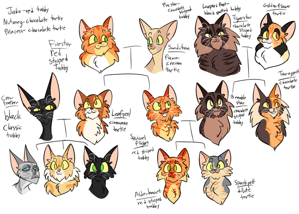 Genetically Accurate Warrior Cats #1 - Firestar's Family 