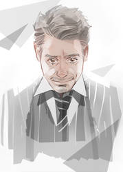 RDJ in grey