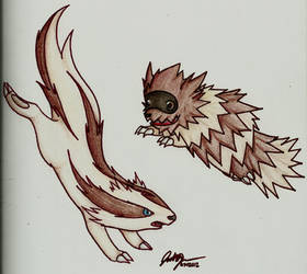 Pokemon_Zigzagoon and Linoone