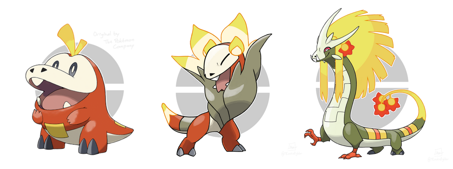 Pokemon Fuecoco Evolution Lineup by MadCookiefighter on DeviantArt