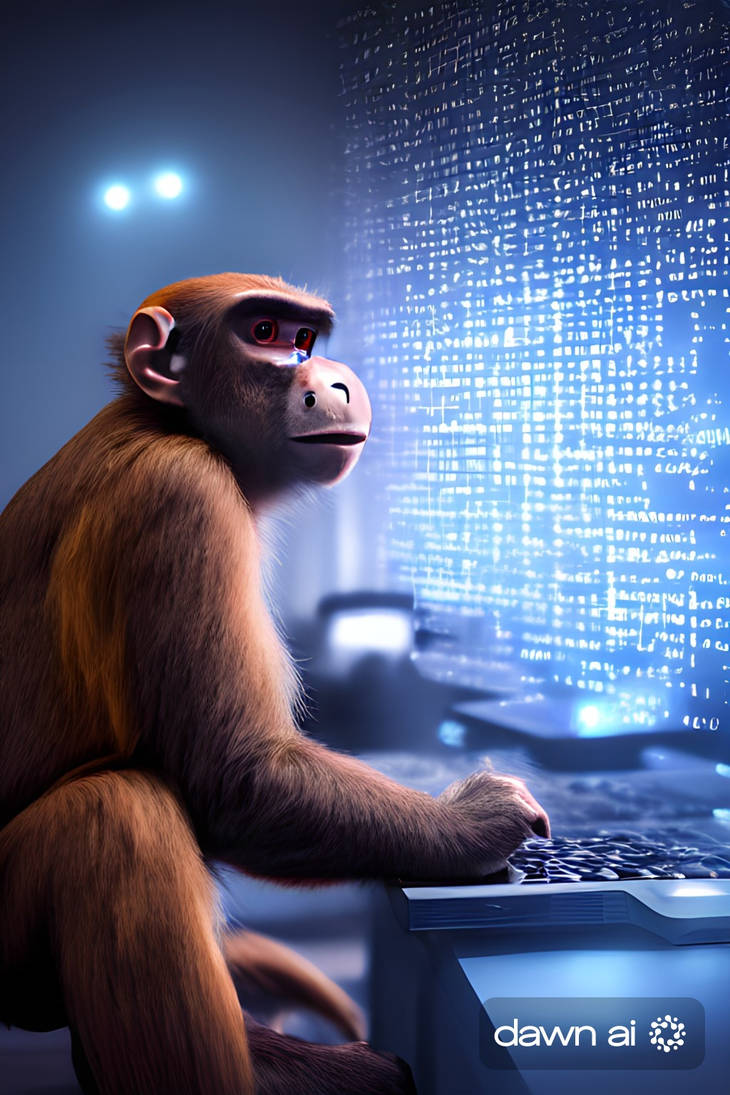 A monkey hacking from a computer. by chittitheartist on DeviantArt