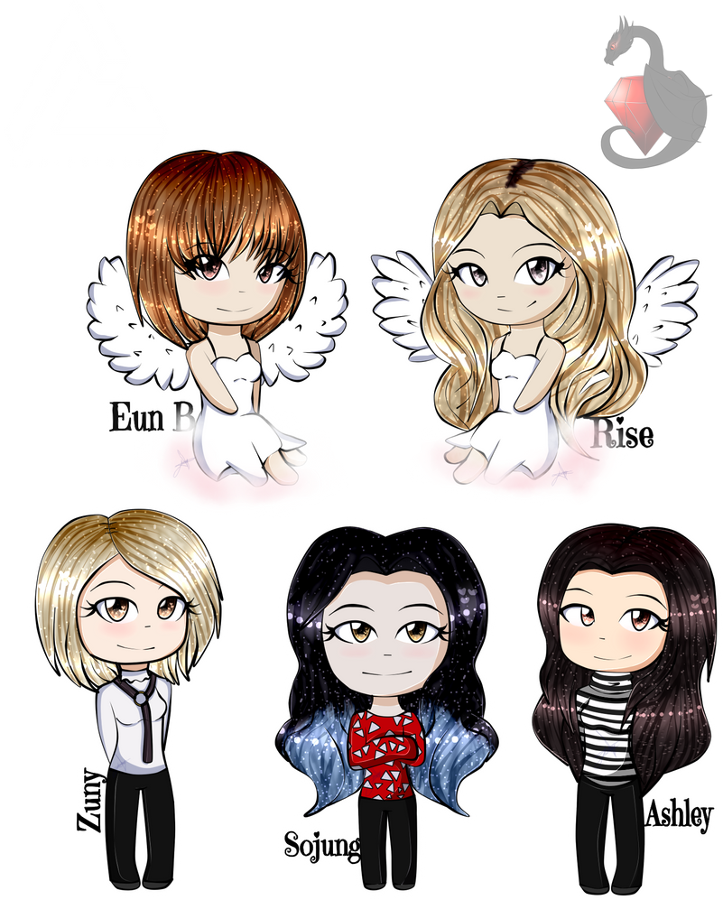 Chibi Neck Code K-POP Chibis - LADIES CODE by yoshi2298 on DeviantArt