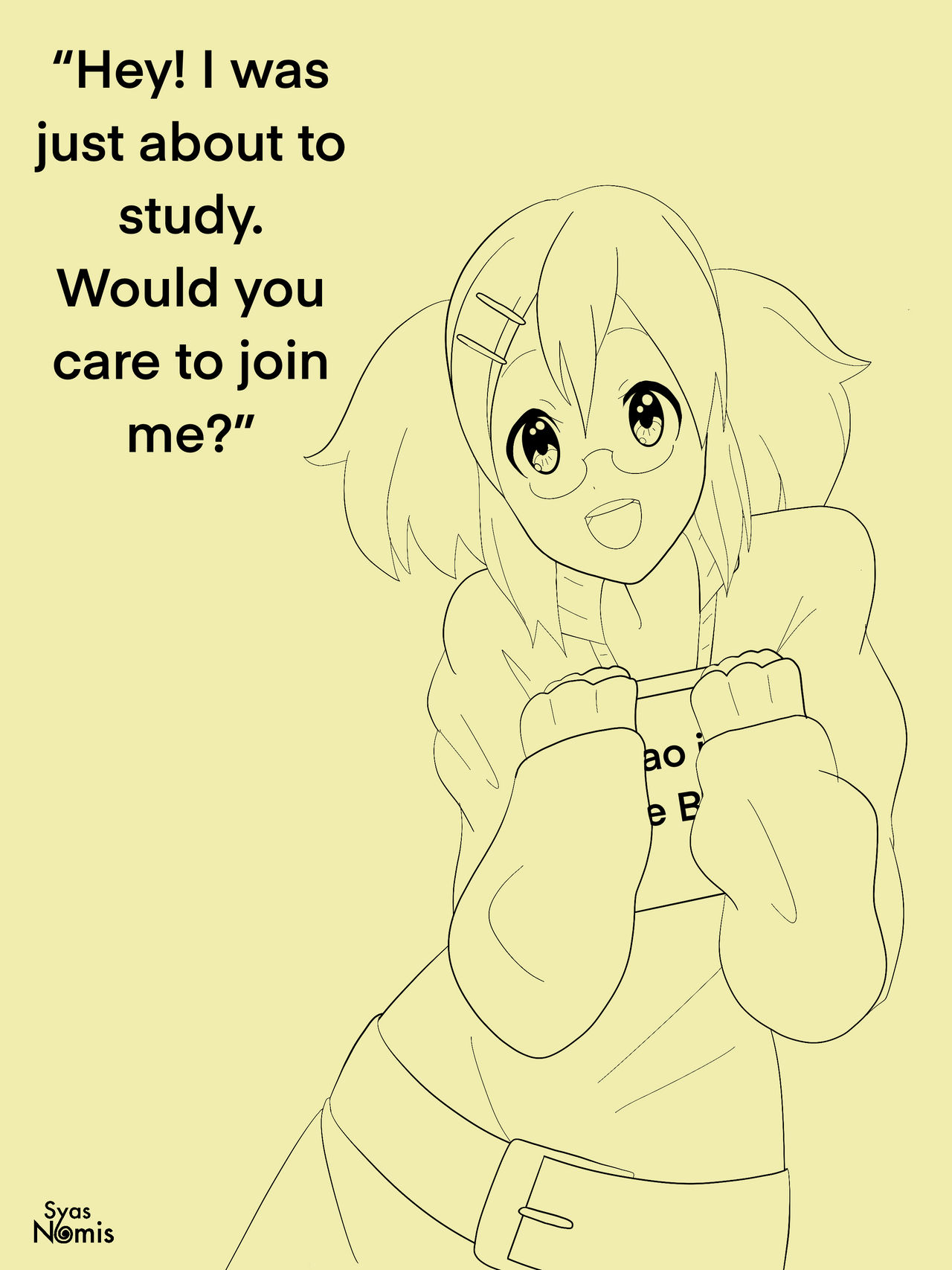 Yui Librarian-ification by Syas-Nomis on DeviantArt