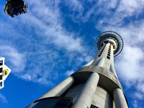 Skytower from ground.