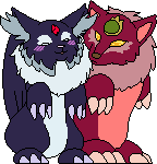 Ixumia And Wolfwrath - Pixel by Birdon14