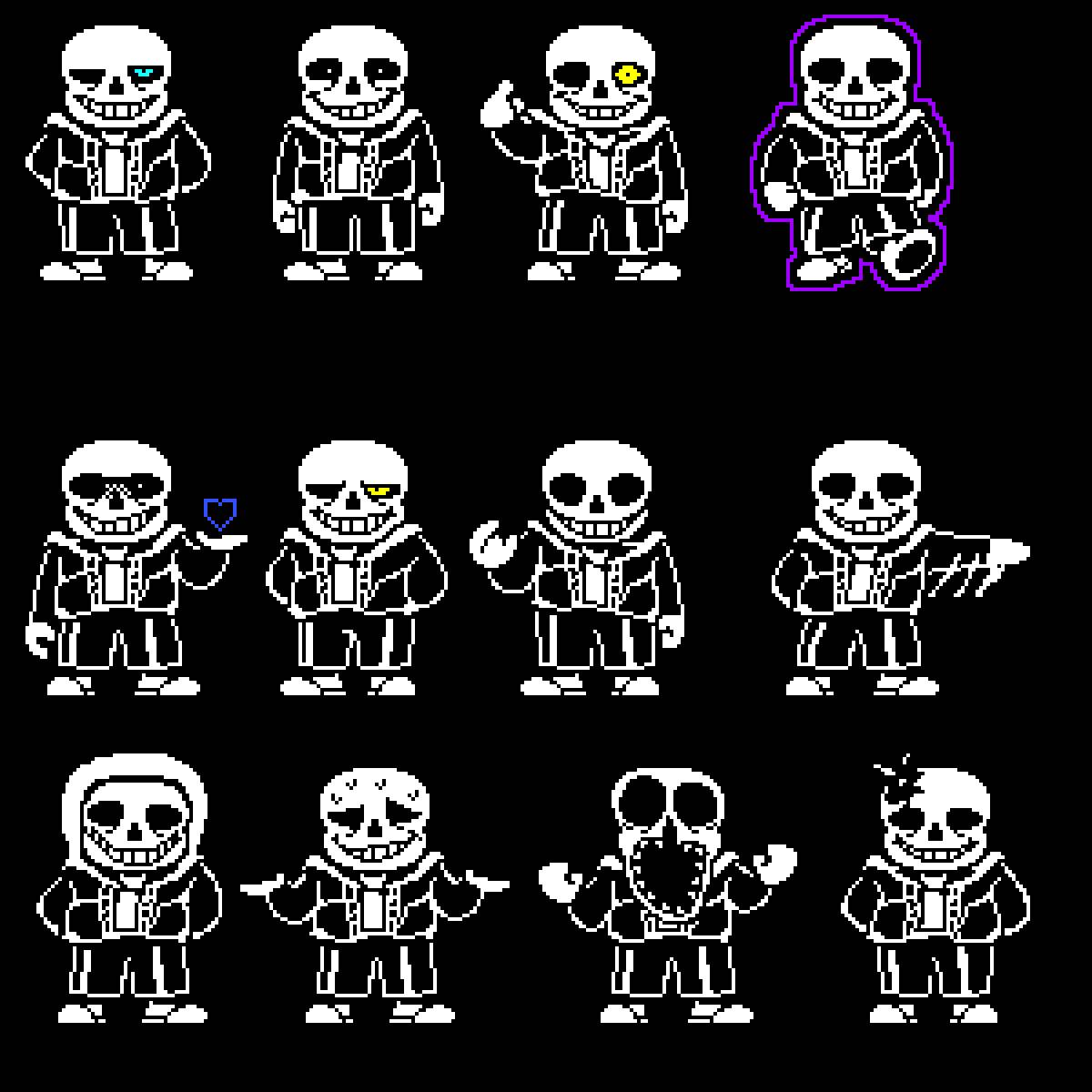 Undertale - Sans battle sprite by sotwound on DeviantArt